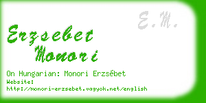 erzsebet monori business card